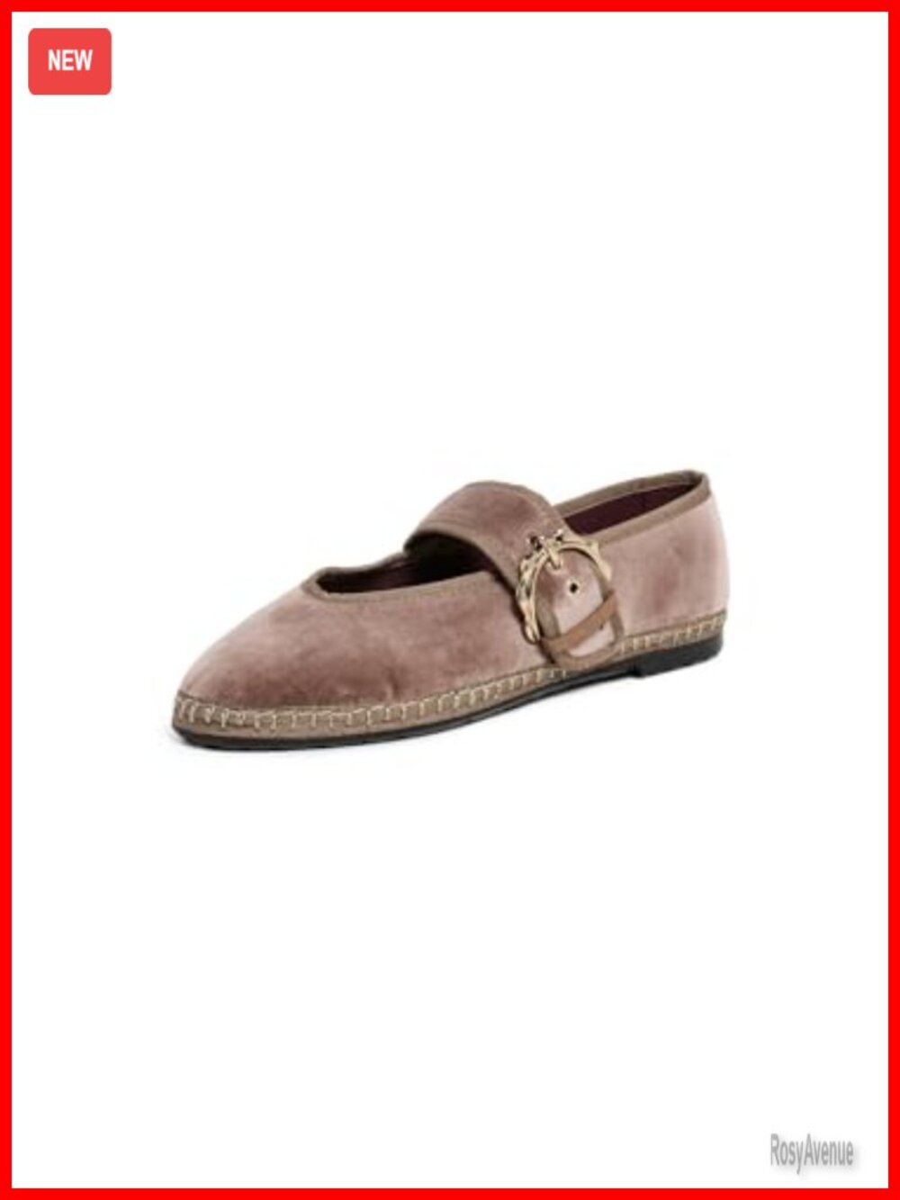 Velvet Mary Jane Flats Cushioned Leather Footbed Adjustable Buckle